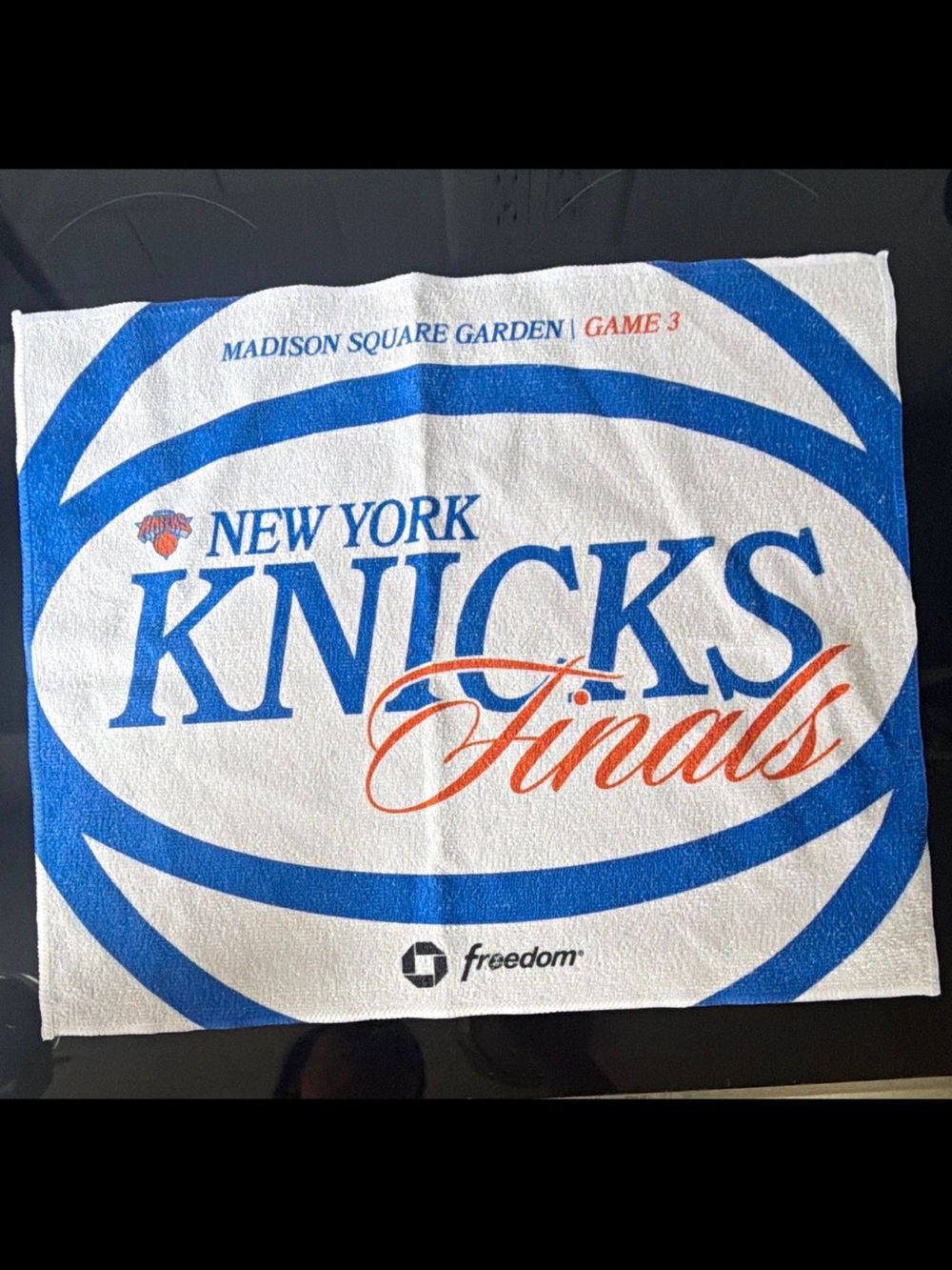 New York Knicks Finals Rally Towel - White & Blue (Freedom)